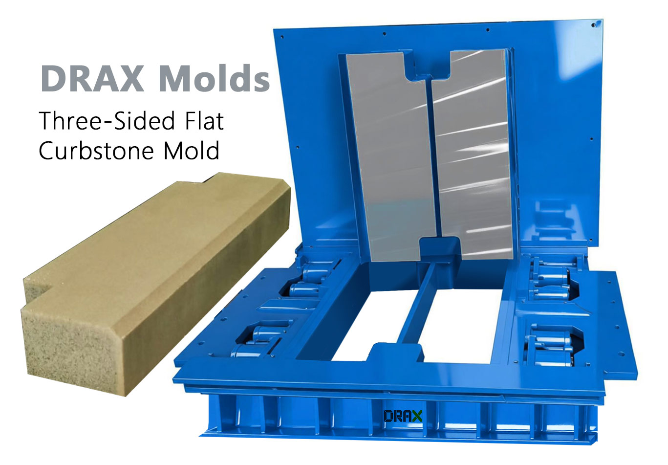 Three-Sided Flat Curbstone Mold
